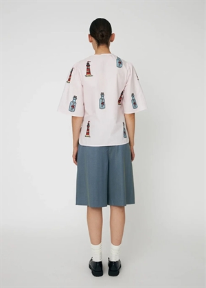 Embroidered bow skjorte Pale Pink Stella Nova 